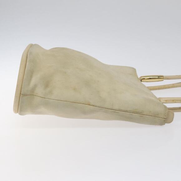 GUCCI Shoulder Bag Suede Beige Gold - Picture 4 of 12